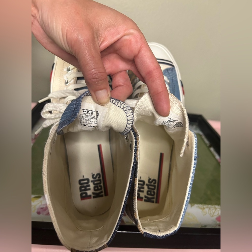 Pro-Keds High-Top Sneakers in Denim & Beige - Picture 7 of 10